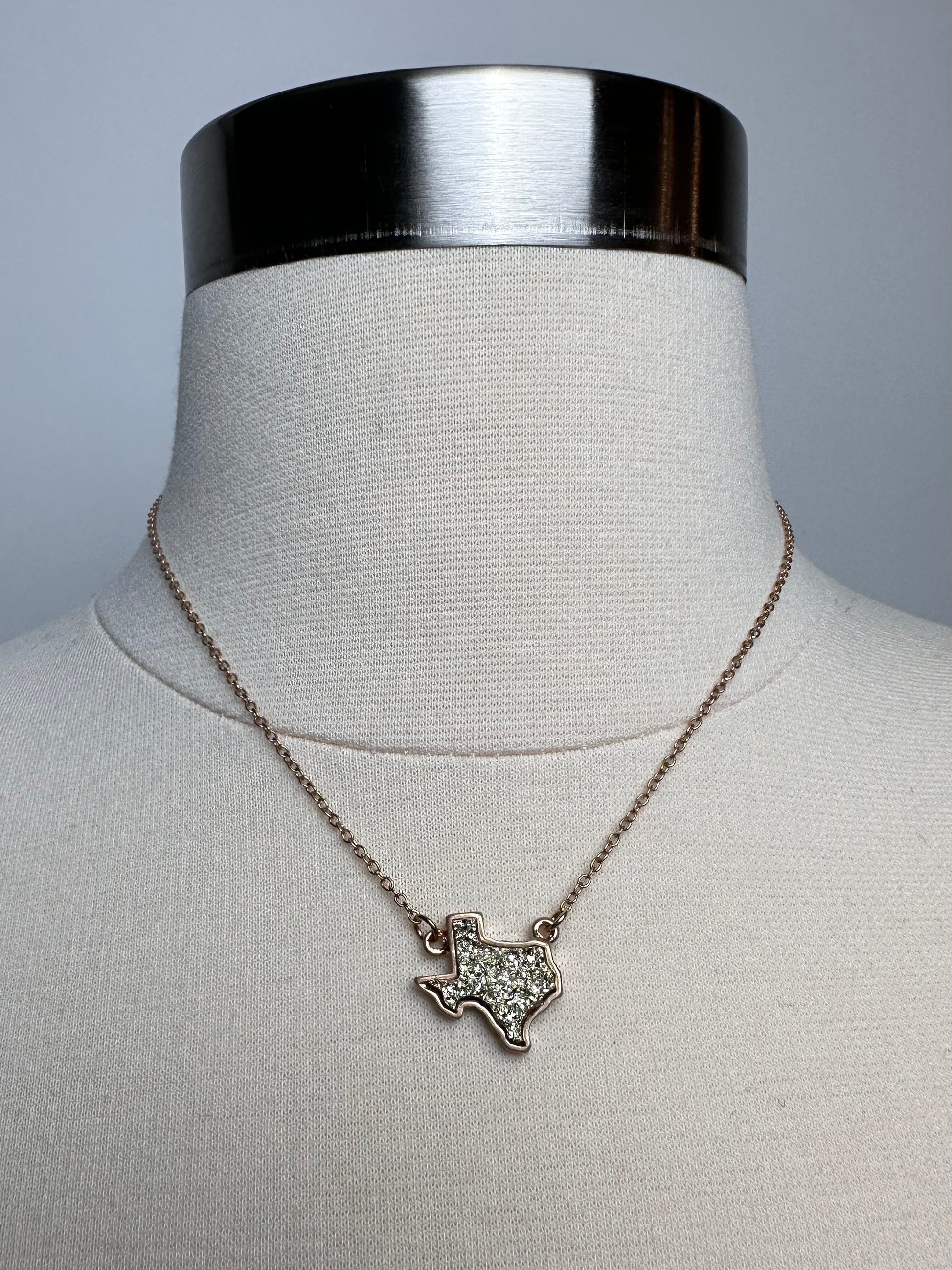 Gold Texas Pendant Necklace