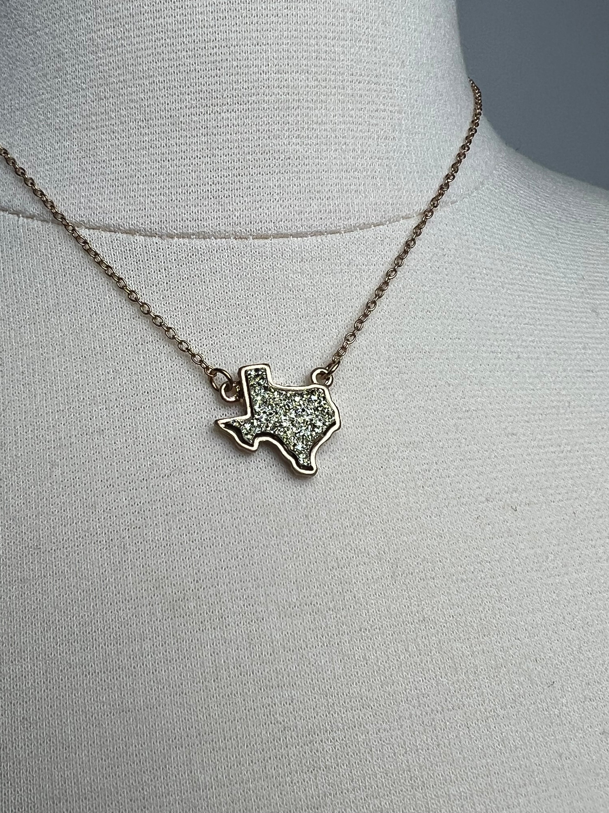 Gold Texas Pendant Necklace