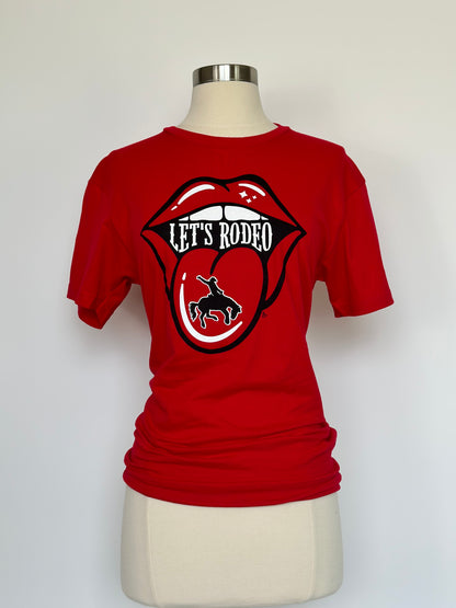 Let's Rodeo Red Lips Tee