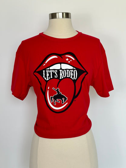 Let's Rodeo Red Lips Tee