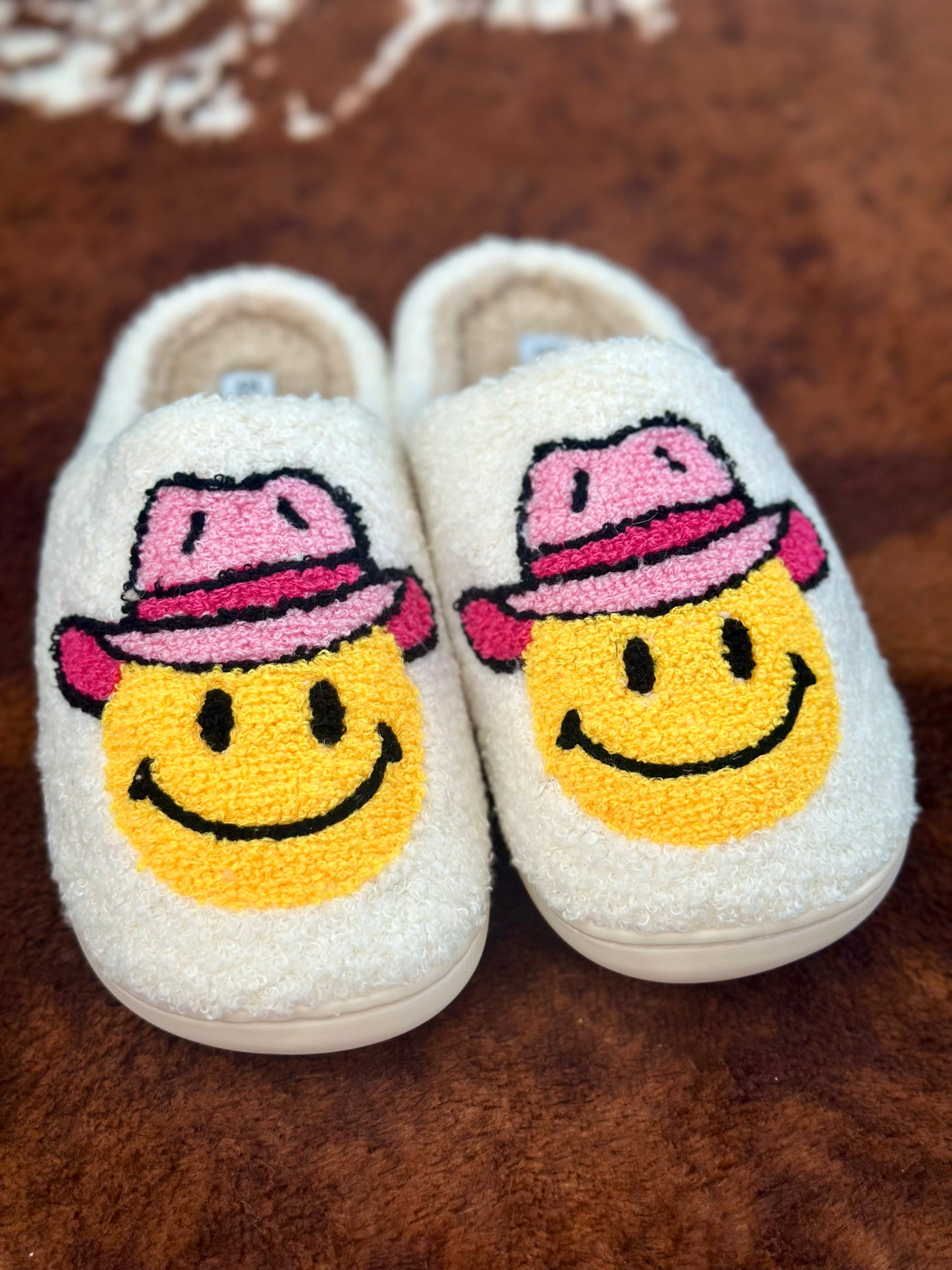 Pink Cowgirl Western Hat Slippers