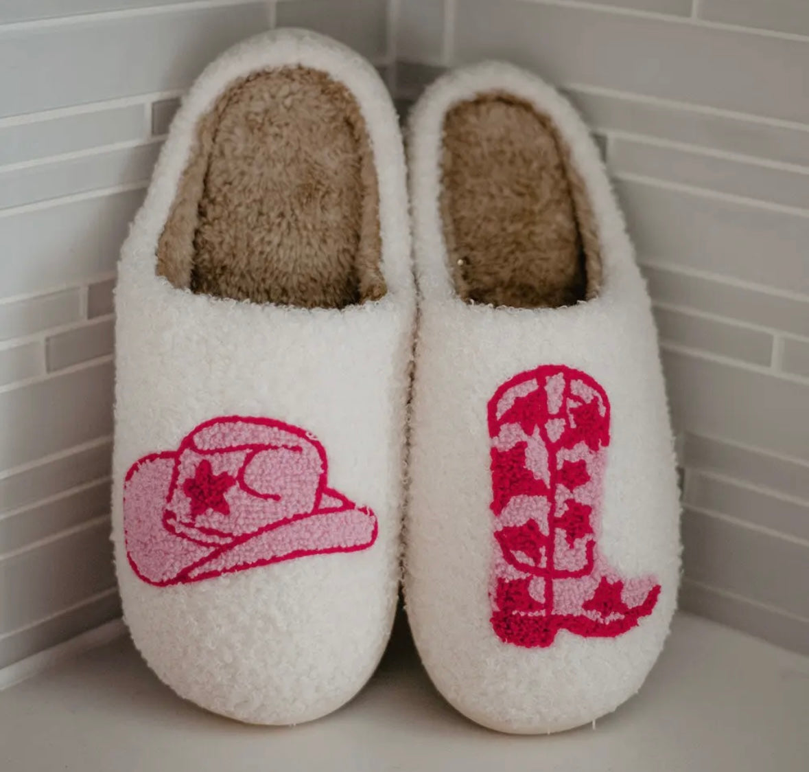 Boot and Cowboy Hat Slippers